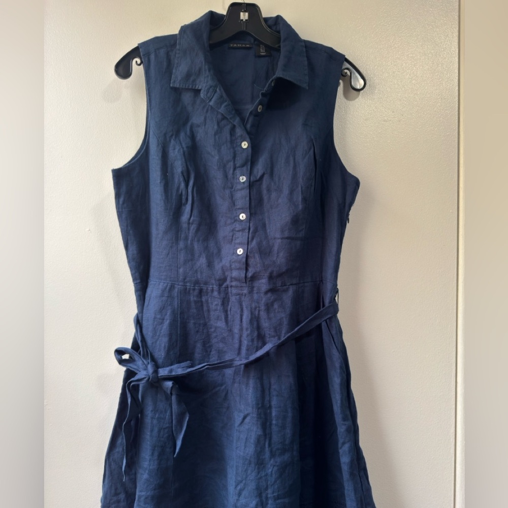 Tahari Navy Sleeveless Mini Dress - Picture 3 of 13